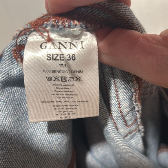 GANNI Benedict mini ruffle denim skirt - Picture 6 of 6